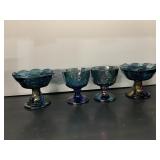 RUBY BUD VASE HAND PAINTED GOLD RIM SOME WEAR