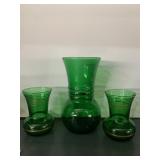 AMETHYST VASE HAND PAINTED GOLD RIM