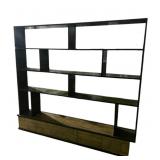 WOOD SHELF COULD USE AS ROOM DIVIDER 75" H X 83"