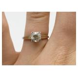 14K DIAMOND RING WHITE GOLD SETTING .96 CARAT 2.3