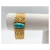 750- 18K GOLD - UNIQUE DESIGN 7 STRAND BRACELET