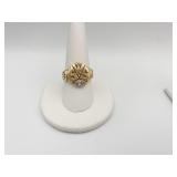 14K RING - "SWS" WITH DIAMOND - 9.5 - 12 GRAMS