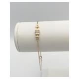 14K GOLD BRACELET 7.5" LONG - 2.1 GRAMS