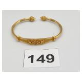 10K BRACELET MONOGRAMED "KSM" - 11,1 GRAMS