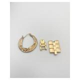 10K GOLD GROUP WATCH LINKS, EARRING 1.56 GRAMS
