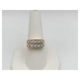 14K GOLD RING W/ RESET STONES CZ 6.7 GRAMS