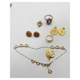 10K- 13.5G GOLD PIECES PLUS SHIPTONIA ENGLAND RING