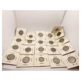 MIXED FOREIGN COINS IN 2 X 2 HOLDERS