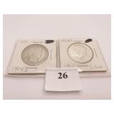 1964 LIBERTY HALF, 1908 HALF DOLLAR