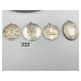 4 STERLING ORNAMENTS SEE PHOTOS