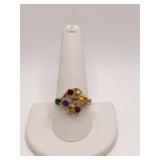 10K GOLD MOTHER RING W/ 6 STONES NO CENTER STONE