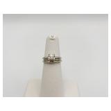 18K WHITE GOLD DIAMOND RING 3.86 GRAMS