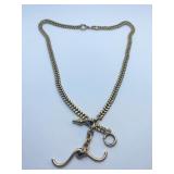 14K GOLD -WATCH FOB 18" CHAIN - 50.1 GRAMS