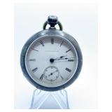 ILLINOIS WATCH COMPANY POCKET WATCH - COIN SILVER