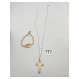 1/20 12K GOLD FILLED CHAIN W/ METAL CROSS; ID