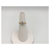 18K - 1.28CARAT DIAMOND RING SZ. 5 - 3 GRAMS DOES