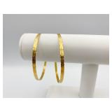 11K GOLD 2 BANGLE BRACELETS 12 GRAMS