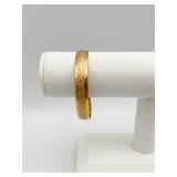 11K CUFF BRACELET ENGRAVED - 15.56 GRAMS