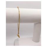 14K GOLD - 7" BRACELET W/ MICKEY MOUSE CHARM -