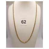 14K GOLD ROPE CHAIN 18" L 5.3 GRAMS