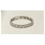 PLATINUM AND DIAMOND RING 2.05 GRAMS SZ. 7 BAND