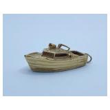 14K GOLD BOAT CHARM 1.5" LONG- 9.96 GRAMS