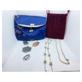 LARGE PEARL AND DIAMOND PENDANT