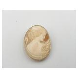 14K GOLD CAMEO PIN/ PENDANT 5.8 GRAMS