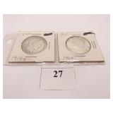 1964 LIBERTY HALF AND 1914-S DOLLAR