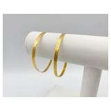11K GOLD BANGLE BRACELETS - 10.6 GRAMS