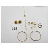 14K GOLD GROUP, BABY BRACELETS, FINE CROSS