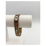 TRI-COLOR GOLD BRACELET W/ SAFETY CLASP .94 OZT