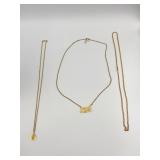 (2) 20" CHAINS, ONE W/ PERSONALIZED PENDANT AND