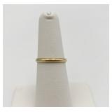 18K YELLOW GOLD WEDDING BAND SZ. 6.2 GRAMS