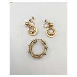 14K GOLD EARRING GROUP 12.9 GRAMS