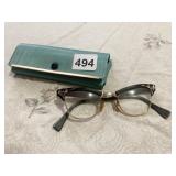 1950S VINTAGE INTRICATE PRESCRIPTION EYEGLASSES