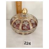 BOHEMIAN COVERED CANDY DISH W/ LID
