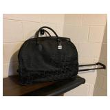 LARGE BLACK ROLLING OVERNIGHT BAG