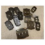 TEXTURED BRASS SWITCH AND OUTLET COVERS