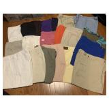LADIES CASUAL COLORFUL CAPRI PANTS, ASSORTED