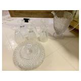 GORHAM PITCHER, GLASSES AND PLATES