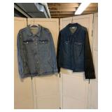 S&CO WOMENï¿½S DENIM JACKET WITH FAUX LEATHER