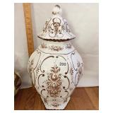 PORTUGAL 429 HAND PAINTED PORCELAIN JAR W/ LID