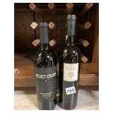 2 SEALED BOTTLES OF WINE, VELVET CRUSH CRUSH