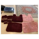 BURGUNDY BATHROOM SET INCLUDING 2 LARGE TOWELS, 2