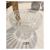 WATERFORD CRYSTAL PEDESTAL BOWL 4" H X 6" W