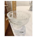 WATERFORD CRYSTAL PEDESTAL BOWL 4" H X 6" W