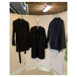 LONG BLACK WOMENï¿½S COATS, MAINE SZ 22, RALPH