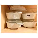 GRAB IT BOWLS W/ GLASS AND PLASTIC LIDS