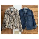 STYLE AND CO DENIM JACKET, VIOLETA BY MANGO SZ XL